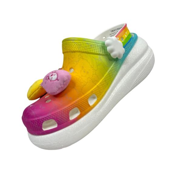 Crocs Classic Crush Clog Care Bears 'Rainbow' M Size 5/W Size 7 (210103-100) - Picture 4 of 9